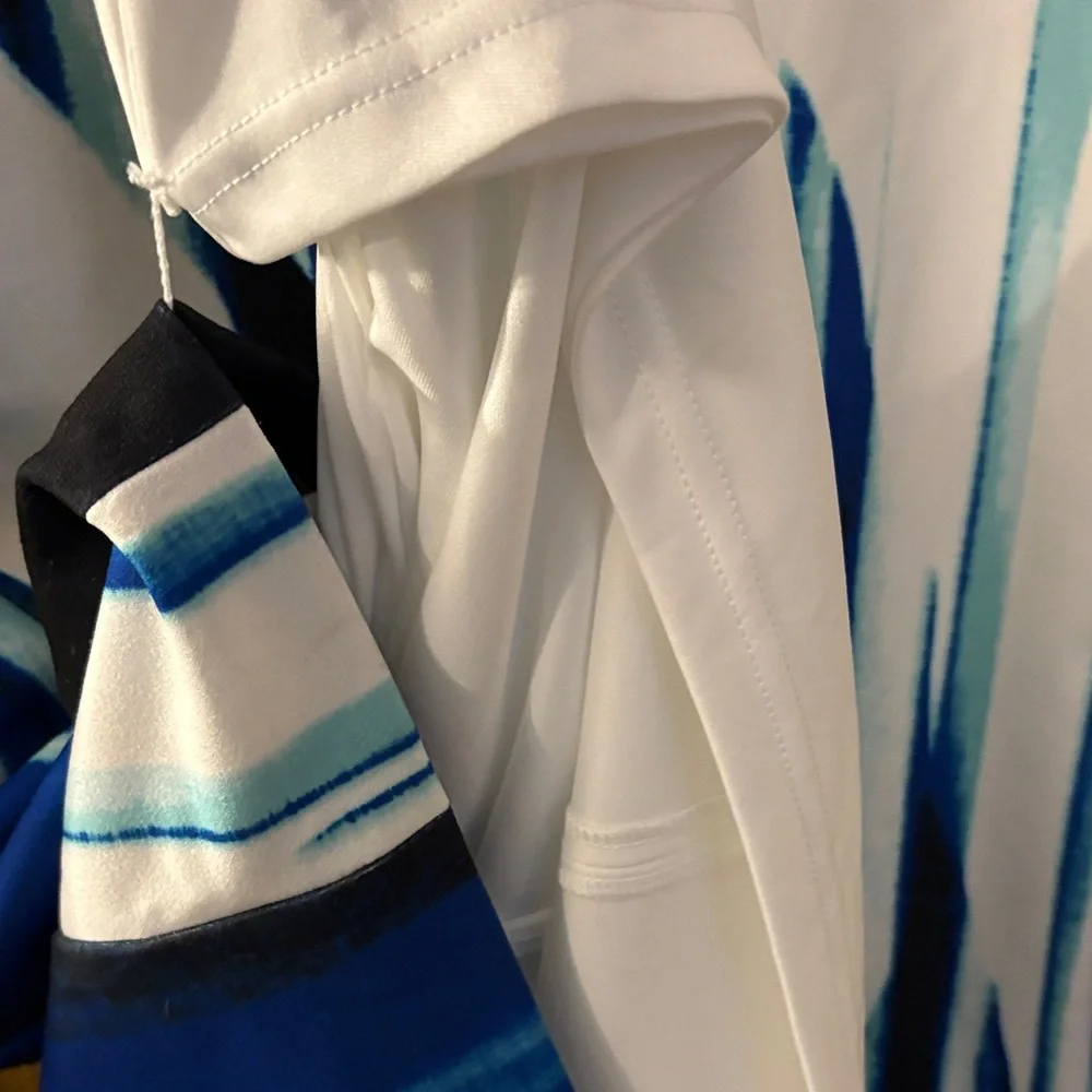 Calvin Klein Abstract Midi Sheath Dress W/Silver Hardware - Picture 11 of 11